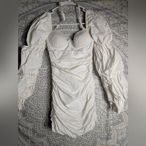 Oh Polly Cream Mini Dress